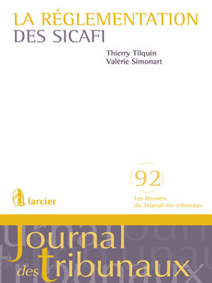 cover image of La réglementation des sicafi